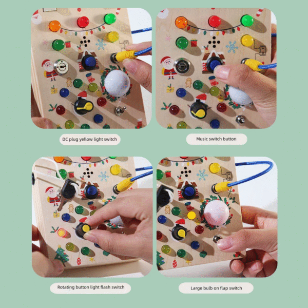 Children Sensory Training Toy-Busy Board,Led Light/ Switch Control - Image 5