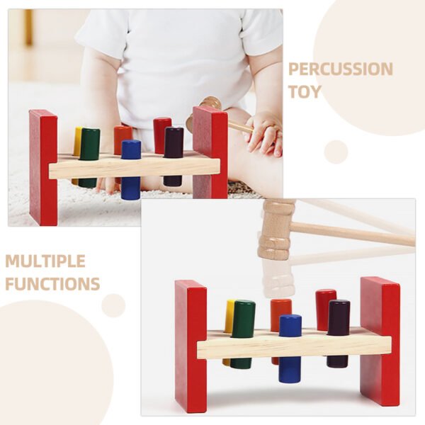Wooden Hammer Toy - Children Game Color Cognition Set - Image 4