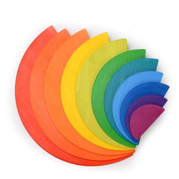 Large Size Open Ended Toys - Rainbow Constructor Stacker - Image 9