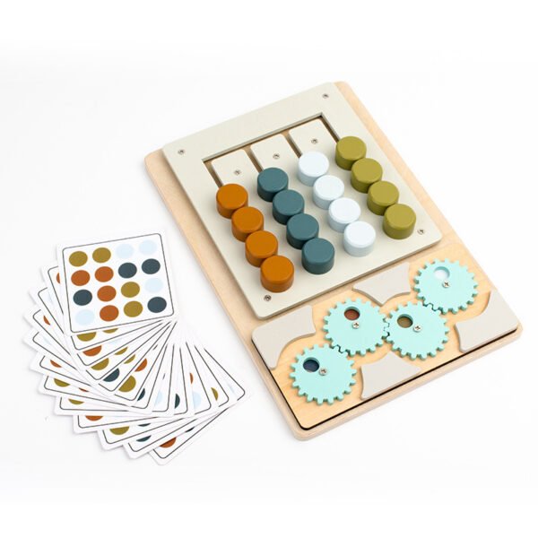 Sliding Puzzle Board - Wooden Colour Matching Toys