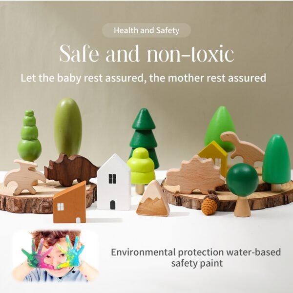 Wooden Building Block- Forest Ornaments Toys - Image 6