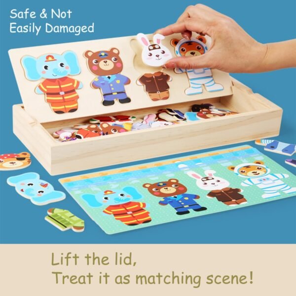 Elephant , Bear Change Clothes -  Jigsaw Puzzle Dressing Game - Image 7