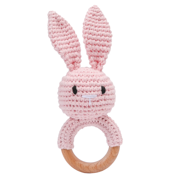 Baby Crotchet Animal Rattle Wooden Toys- Baby Teether Stroller Game - Image 15