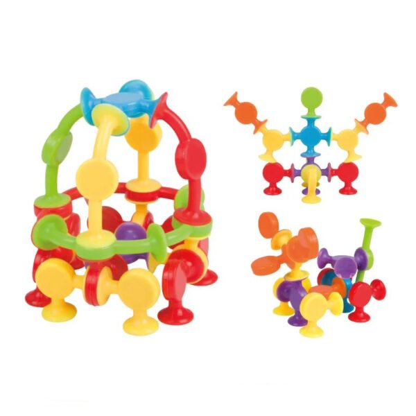 Suckers Assembled Funny Silicone- 19pcs Building Block Toy