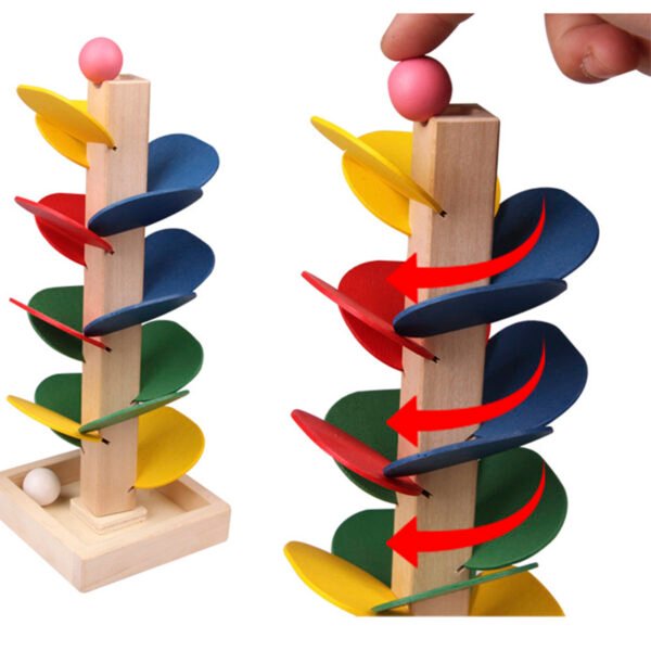Wooden Blocks Tree Marble Ball Run -Track Game - Image 3