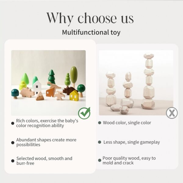 Wooden Building Block- Forest Ornaments Toys - Image 7