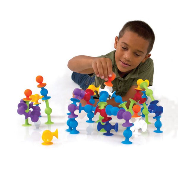 Suckers Assembled Funny Silicone- 19pcs Building Block Toy - Image 2