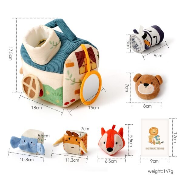 Baby Toys Plush Animal - Simulation Farm House Set - Image 3