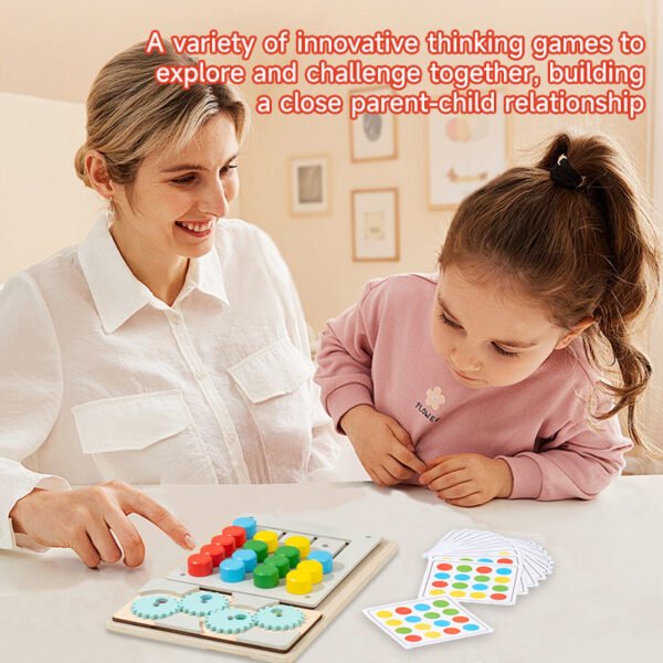 Sliding Puzzle Board - Wooden Colour Matching Toys - Image 5