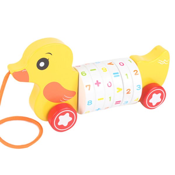 Towing Rope Car-Wooden Crocodile, Duck & Puppy - Image 4