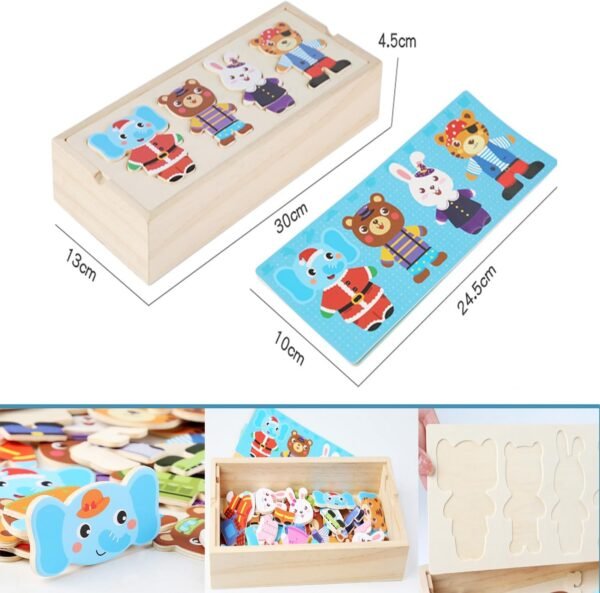 Elephant , Bear Change Clothes -  Jigsaw Puzzle Dressing Game - Image 5
