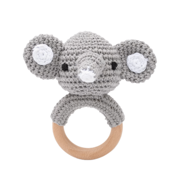Baby Crotchet Animal Rattle Wooden Toys- Baby Teether Stroller Game - Image 13