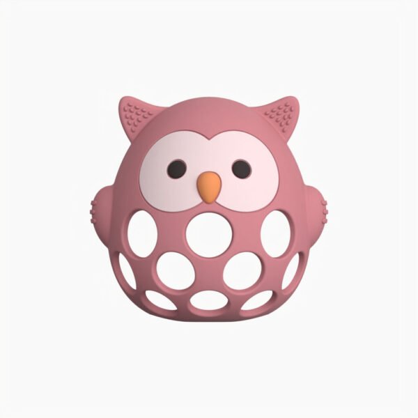 1Pcs Baby Owl Teether Gloves Cartoon- Owl Shaped Teether Toy Silicone Dental Care